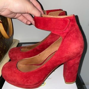 JEFFERY CAMPBELL~Women’s Aurora Red Suede Heels
